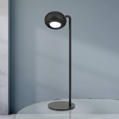 ORION Kerby LED tafellamp, oplaadbaar, zwart, hoogte 40 cm, aluminium