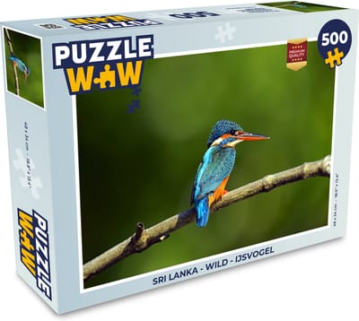 Puzzel Sri Lanka - Wild - IJsvogel - Legpuzzel - Puzzel 500 stukjes