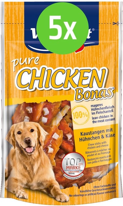 Vitakraft BONAS sticks kipfilet + kaas - hondensnack - 80 gram - 5 Verpakkingen