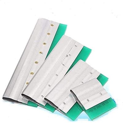 Dailygoods- Aluminium Rakel 10 cm - Ergonomische Handgreep - Slijtvast - Oplosmiddelbestendig - Duurzaam - Vierkant Lemmet - Zeefdrukgereedschap
