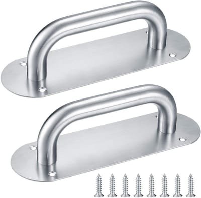 RVS Deurgrepen voor Schuifdeuren en Kasten, Set van 2, Ovalen Handgrepen voor Barn Doors en Poorten - 200 * 65mm