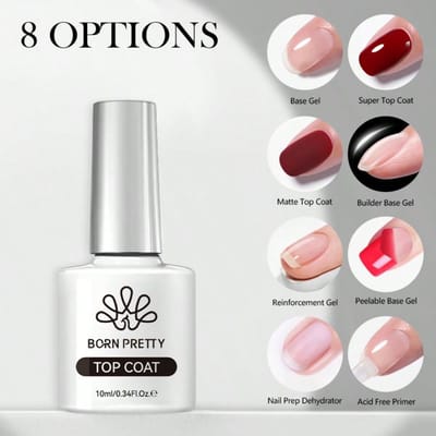 BORN PRETTY 15/10ML 6 IN 1 Nagellijmgel voor acrylnagels Losweken Basisgel Top Coat UV-verlenging Nagelgel Valse nageltips Gel