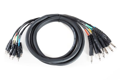 MUSIC STORE MC-08 8-voudig Multicore 3m jack / Cinch - Multicore kabel