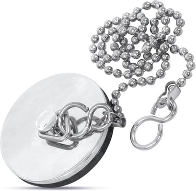 Gootsteenplug met Ketting Inox 45 mm voor Keuken en Badkamer