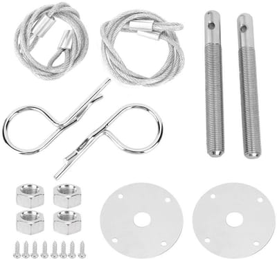 Dailygoods- Motorhaubenschloss Vergrendelingsset - Motorhauben-Stiftplatte - Auto-accessoire - Veiligheid - Hoogwaardige kwaliteit - Bescherming motorruimte - Motorkapslot