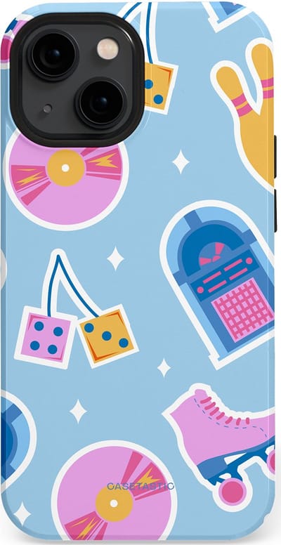 Casetastic Hoesje Geschikt voor Apple iPhone 13 Mini Magsafe - Stijlvolle Beschermende Duo-layer Case - Flashback vibes