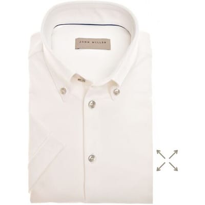 John Miller Overhemd Slim-Fit Hyperstretch Short Sleeve Antiekwit / male