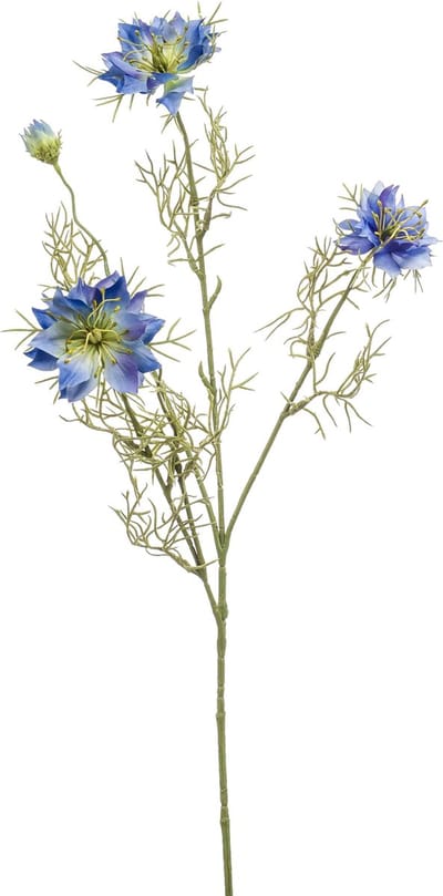 Emerald - Kunstbloem Juffertje-in-het-groen 73cm blauw - Kunstplant voor binnen