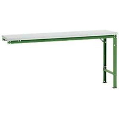 Manuflex aanbouwtafel UNIVERSAL Speciaal, 1750 x 800 mm, melamine lichtgrijs, resedagroen