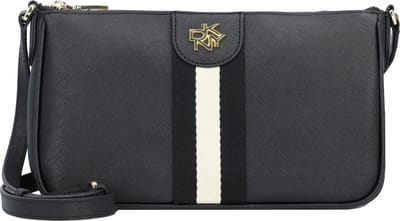 DKNY Leren Schoudertas Carol Tz Crossbody Bag Black / Gold Zwart