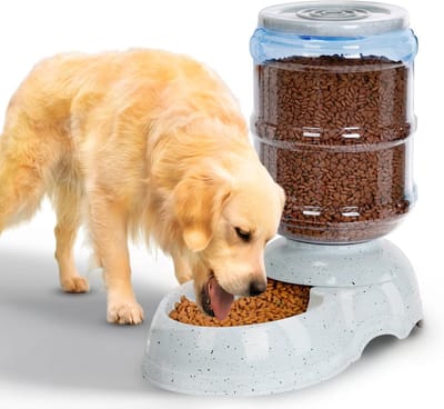 Grote automatische voerbak voor hond of kat met zwaartekrachtprincipe
