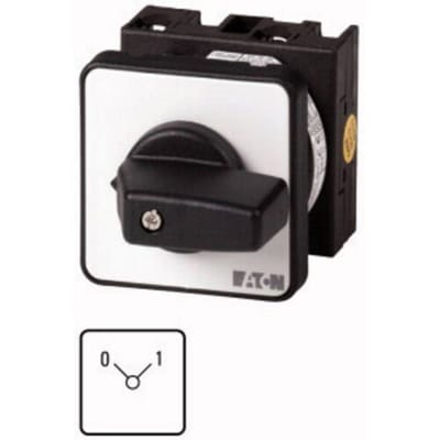 Eaton 013022 T0-3-15475/E AAN/UIT-schakelaar Voor frontbevestiging Knevel Zwart 1 x 90 ° 1 stuk(s) Piece