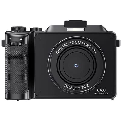 Komery X9 4K 64MP Autofoucs Vlogging Camera with 18X Digital Zoom, Compact Digital Camera with Flash Light & Anti-Shake, Photography Camera for