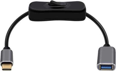 Type C 3.0 USB Adapter en OTG Kabel met Schakelaar, 5 Gbit/s Hoge Snelheid, Geschikt voor Mobiele Telefoons en Tablets, 0.5 m Lang