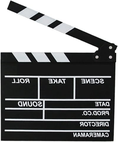 Droogafveegbare Zwarte Houten Klapbord voor Filmproductie, Regisseurs en Actiescènes, Slateboard Accessoire voor Hollywood en Filmstudio