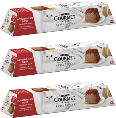 3x Gourmet Revelations - Mousse Rund - Kattenvoer - 4x57g