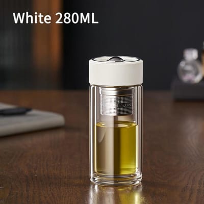 Tasse à thé magnétique de haute qualité, nouvelle tasse à eau en verre double pour bureau pour hommes, tasse à thé à bombe magnétique 201-400ml black