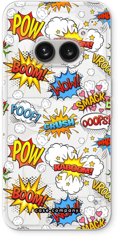 Case Company® - Hoesje geschikt voor Nothing Phone (2a) hoesje - Pow Smack - Soft Cover Telefoonhoesje - Bescherming aan alle Kanten en Schermrand