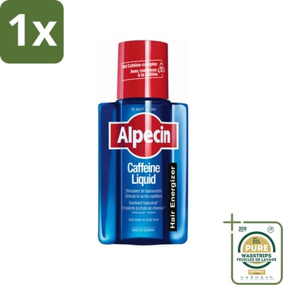 1 x Alpecin - Cafeïne Liquid - Hair Tonic - 200 ml- Haaruitval Voorkomen - Cafeïne Haar Tonic - Haargroei Stimuleren - Haarverzorging - Haartonic