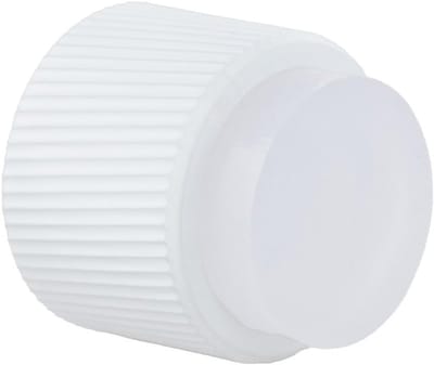 Famanu – Design muurdeurstopper Ø28 mm – wit gelakt met wit rubber – lineaire kartels – montage lijm