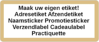 Goud adres etiket - 250 stuks - gepersonaliseerd - luxe uitstraling - folieglans - rechthoek 21x48mm