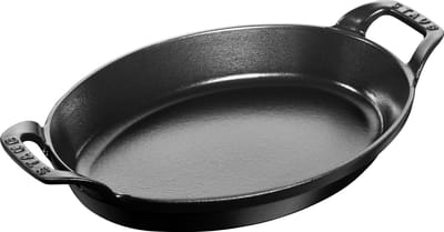 Staub stapelbare schaal - ovaal - 28 cm - zwart