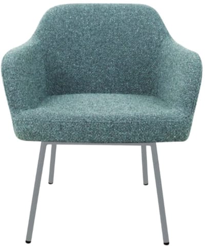 Workliving LoLa - Eetkamerstoel / Vergaderstoel - Mix & Match - Lage Zitting / Petrol Blauw Zitting / Petrol Blauw Frame