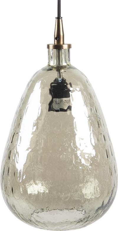 Clayre & Eef Hanglamp Ø 19x35 cm Groen Glas Hanglamp Eettafel