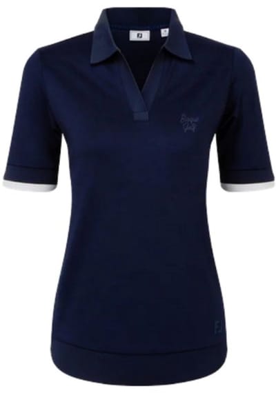 Footjoy Texture Knit Dames Polo Shirt Navy