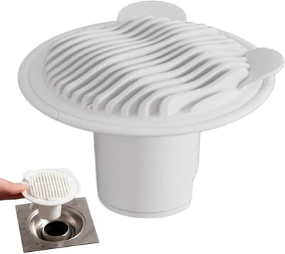 Vloerafvoer Kern - Rioolafsluiter Badkamer - Geur Vrij Houden - Automatisch Sluitend - 7.5x5 cm - Wit