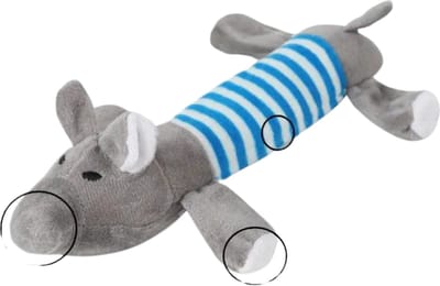 Livano Honden Speelgoed - Hond - Speelgoed - Dog Toy - Pluche - Olifant