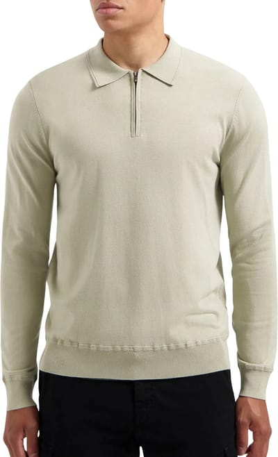 Pure Path Knitwear Halfzip Polo Heren - Maat S
