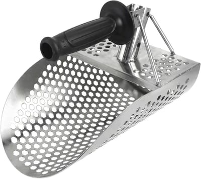 Zandschep Metaaldetectie - Zandzeef Strand - Schatten Zoeken - Roestvrij Staal - 30 x 20 x 19 cm - Zilver