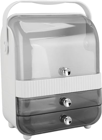 Make-up Organizer - Opbergdoos Lades - Badkamer Organiseren - Beschermend Deksel - 38D x 32W x 22H cm - Transparant