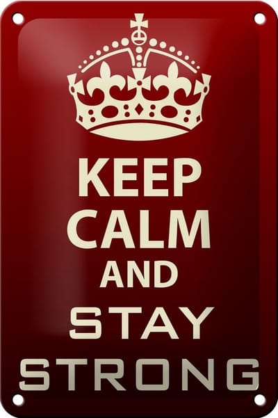 Blechschild Spruch 12x18cm Keep Calm and stay strong