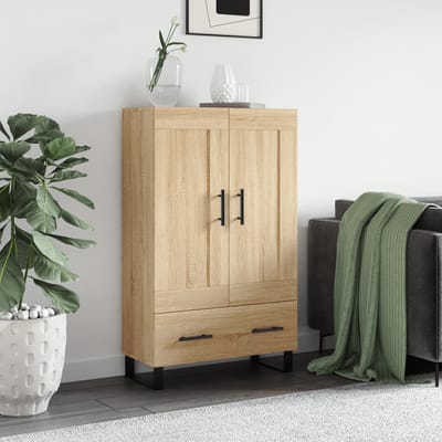 vidaXL - Hoge - kast - 69,5x31x115 - cm - bewerkt - hout - sonoma - eikenkleurig