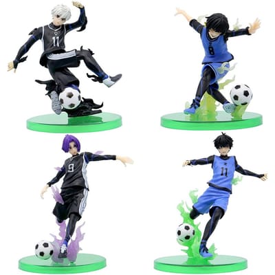 Anime BLUE LOCK Figurine Football BD Isagi Yoichi Bachira Meguru Nagi Seishiro Mikage Reo Modèle PVC Décoration de Chambre Pour Cadeau d'Anniversaire