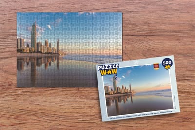 Puzzel De Gold Coast bij zonsopgang met een blauwe hemel in Australië - Legpuzzel - Puzzel 500 stukjes