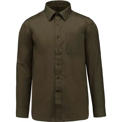 Herenoverhemd 'Jofrey' lange mouwen Kariban Light Khaki maat XS