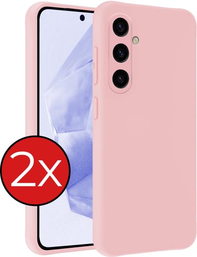 Hoesje - 2 Stuks - Geschikt voor Samsung Galaxy A36 - Sterk & Shockproof - Telefoonhoes - Back Cover - Case Siliconen - Telefoon Hoes - Lichtroze