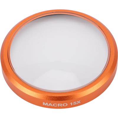 Filtre Macro Adapté pour Caméra d'Action DJI Action 6 Couleur Orange Cadre en Aluminium Revêtement HD Verre Optique Grossissement 15X white