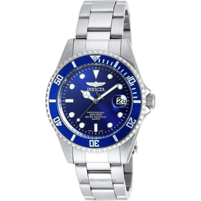 Invicta Mako Pro Diver Acier Inoxydable Cadran Bleu Quartz 9204OB 200M Montre Homme bleu