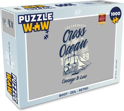 Puzzel Boot - Zeil - Retro - Legpuzzel - Puzzel 1000 stukjes volwassenen