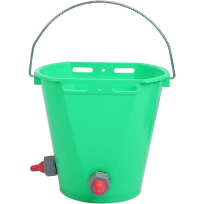 HL MP69 Plastique Multiples Tétines 8L Grande Capacité Seau d'Alimentation Lait d'Agneau pour Bovins Ovins green