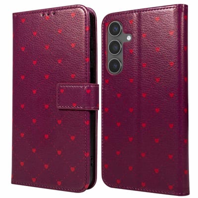 imoshion Hoesje - Geschikt voor Samsung Galaxy S25 - Design Bookcase smartphone - Crush Check Coral Dust