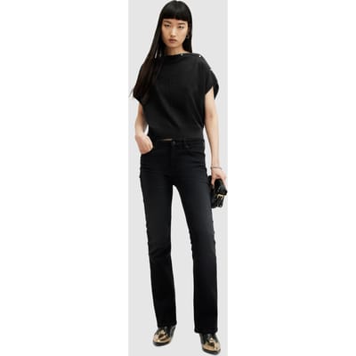 AllSaints Eli Sleeveless Top Black Maat: XS | Sweaters Outlet | Dames | Zwart