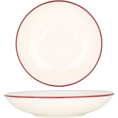 Bonna Diepbord - Linea Burgundy - Porselein - 25 cm (1300cc) - set van 6