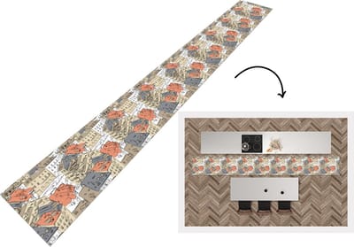 Keukenloper - Keukenmat - Gebouw - Patronen - Steden - 400x50 cm - Keuken vloerkleed