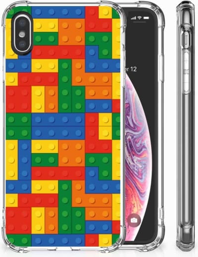 Apple iPhone X | Xs Doorzichtige Silicone Hoesje Blokken