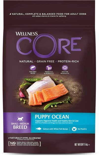 Wellness Core Grain Free Puppy Small-Medium Breed Zalm&Witvis - Hondenvoer - 1.5 kg Grain Free